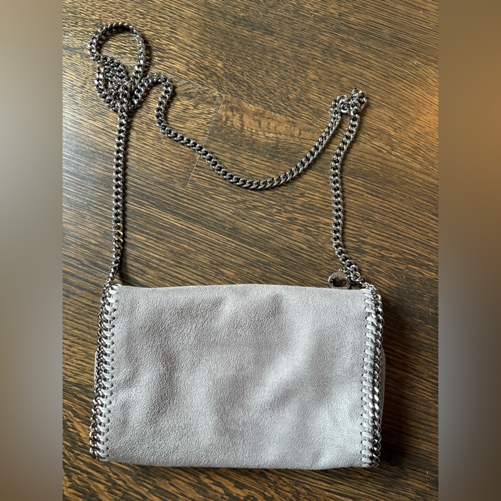 Stella McCartney Grey Wallet on Chain Suede perfect condition.